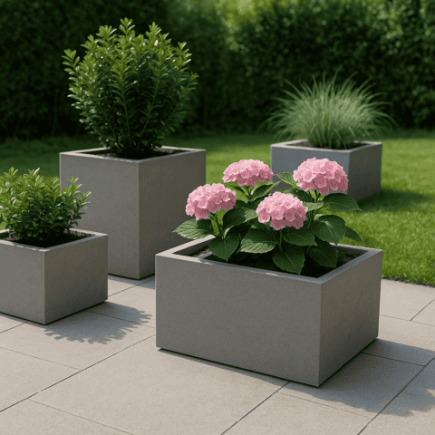 Fioriere per esterno in Pietra Calamini